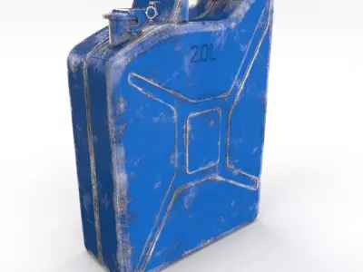 Jerry Can Worn 3 PBR Low-poly 3D model