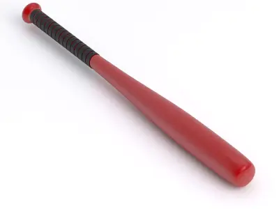 Baseball Bat Red 3D model