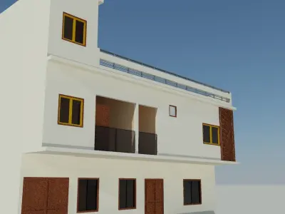 One Unit Residence Bungalow  3D model