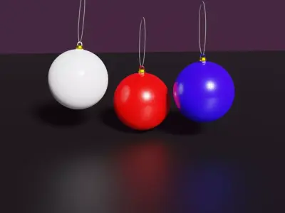 Simple  tree toys Decoration model Low-poly 3D model