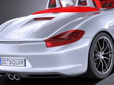 Porsche Boxster S 2016 VRAY 3D model