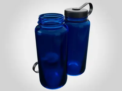 NG Blue Water Bottle Low-poly 3D model