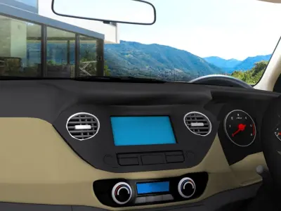 Car Intirior Low-poly 3D model