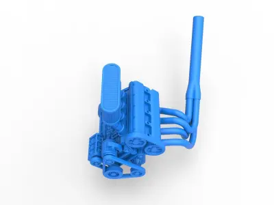 Engine of Midget car Scale 1 to 25 3D print model