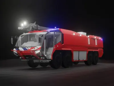 Rosenbauer Panther 8x8  Low-poly 3D model