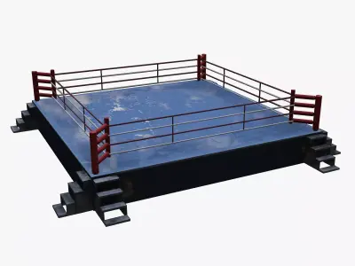 Boxing Ring Low-poly 3D model