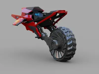 Sci-fi motorbike  3D model