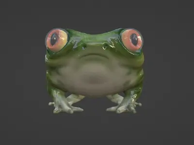 frog low poly Low-poly 3D model buy