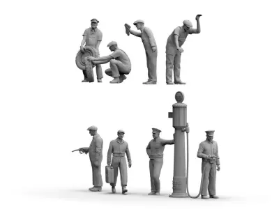 Gas Station Staff 3D print model