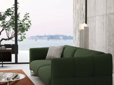 Mid Century interior scene 3D model