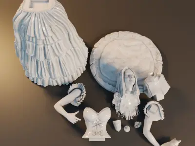 Maria padilha Statue 3D print model