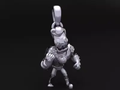 Cartoon Warrior Diamond Pendant 3D print model
