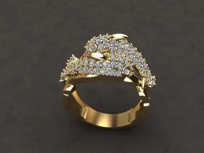 fish ring 3D print model