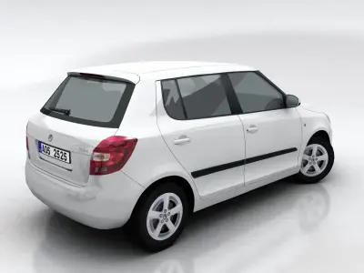 Skoda Fabia Low-poly 3D model