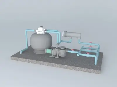 Workshop water pump 3D model