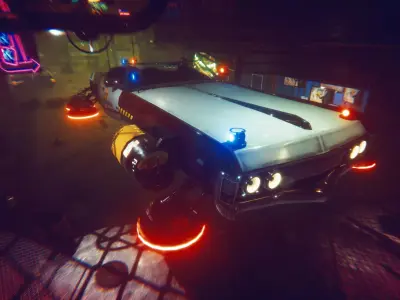 cyberpunk - Cyber Car Low-poly 3D model