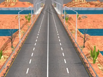 Desert Hill Racing Adventure 3D Model 2025 Low-poly 3D model