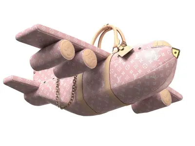 Louis Vuitton LV Airplane Pink Bag by Virgil Abloh Low-poly 3D model
