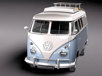 Volkswagen Camper Van 1950 3D Model 3D model