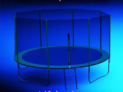 Trampoline for outdoor classes 3D model