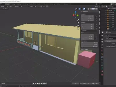 Lowpoly house Free 3D model