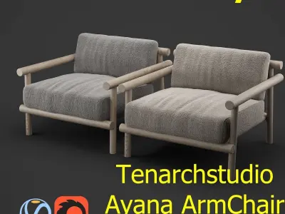 Tenarchstudio Ayana Armchair by B and B Italia  3D model