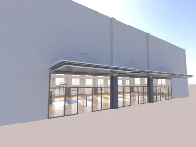 Modern basketball court model 3D model