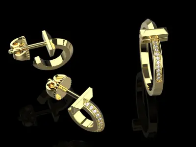 Ring and Earrings set 60633 3D print model