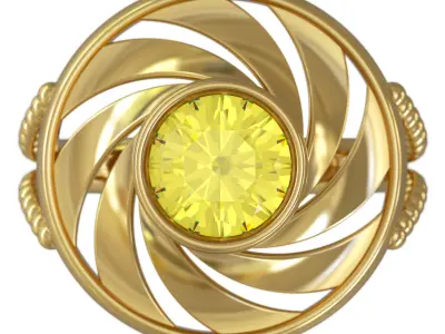 Kirigami Ring 3D Printable Jewelry Model 3D print model