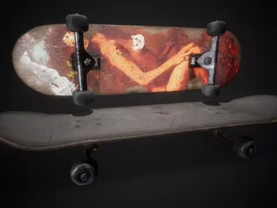 Skateboard Low-poly 3D model from CGTrader