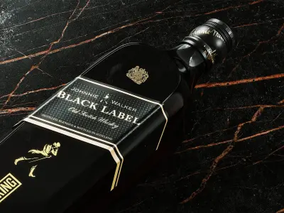 Johnnie Walker Black Label Bottle 3D model