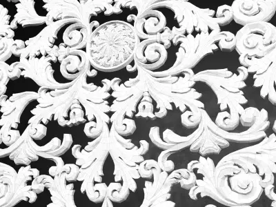 decor ornate wall panel 3D model