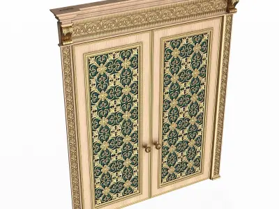 Carved Door Classic 01201 Wood Low-poly 3D model