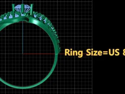 LUXURY ENGAGMENT DIMOND RING 3D PRINTABLE MODEL 3D print model