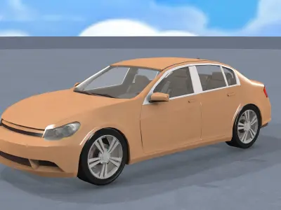 Car Vehicle Low-poly 3D model