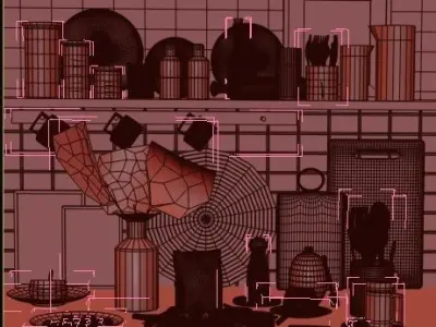 kitchen accessories 3D model