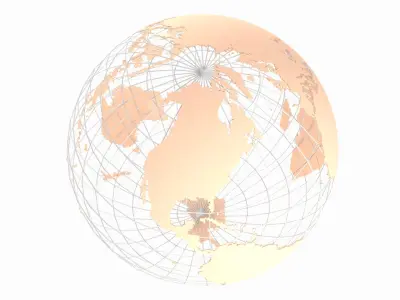 Globe News Skeleton Apricot Color 3D model