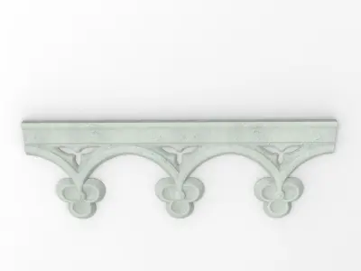 Decorated friezes with trefoil for CNC on printer HD model 3D print model