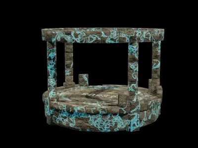 autel old rusty fountain Free 3D model