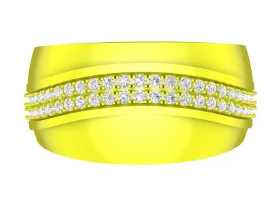 4543 Korean Style Fashion Diamond Women Ring 3D print model