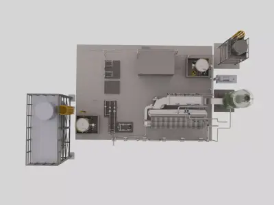 Auxilliary Boiler 3D model 3D model