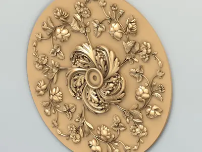 Round rosette 049 3D model