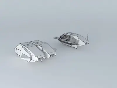 Futuristic hovercraft Free 3D model
