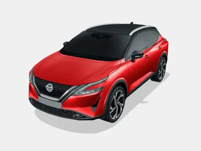 Nissan Qashqai 2022 Low-poly 3D model