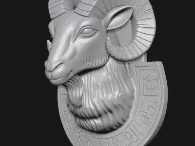 goat sculpture 3D print model