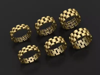 wedding ring - watch ring  3D print model