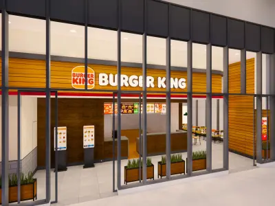 Detailed Burger King Restaurant - Prime Concept 1 3D model