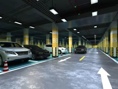 Underground Parking 02 3D model
