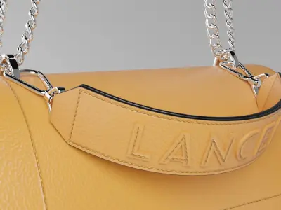 NINON DE LANCEL Camel luxury leather bag  Low-poly 3D model