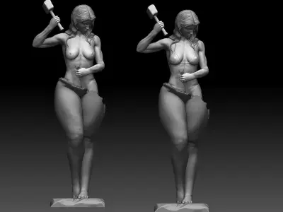 Woman Sport and fitness 3d model  3D print model